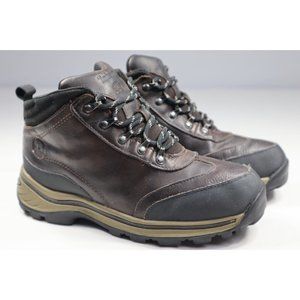 Timberland Backroad Brown Leather Hiking Boots Size 4 Youth Boys 22913
